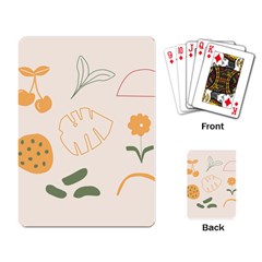 Cherries Flower Leaves Floral Playing Cards Single Design (rectangle) by Apen