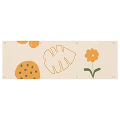 Cherries Flower Leaves Floral Banner And Sign 9  X 3  by Apen