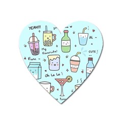 Drinks Cocktails Doodle Coffee Heart Magnet by Apen