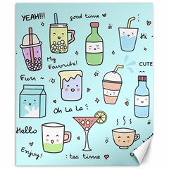 Drinks Cocktails Doodle Coffee Canvas 8  X 10  by Apen