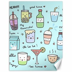 Drinks Cocktails Doodle Coffee Canvas 12  X 16  by Apen