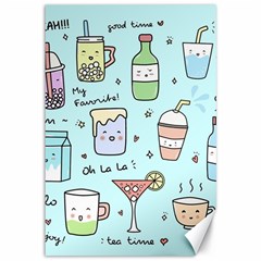 Drinks Cocktails Doodle Coffee Canvas 12  X 18  by Apen