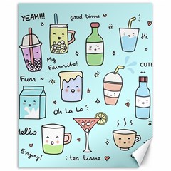 Drinks Cocktails Doodle Coffee Canvas 16  X 20  by Apen