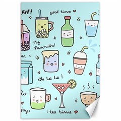 Drinks Cocktails Doodle Coffee Canvas 20  X 30  by Apen