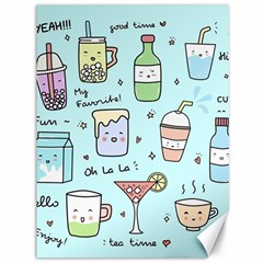 Drinks Cocktails Doodle Coffee Canvas 36  X 48  by Apen