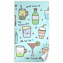 Drinks Cocktails Doodle Coffee Canvas 40  X 72  by Apen