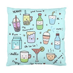 Drinks Cocktails Doodle Coffee Standard Cushion Case (two Sides) by Apen