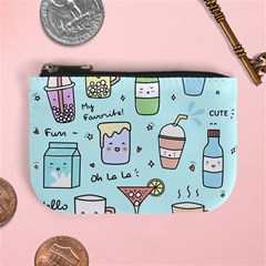 Drinks Cocktails Doodle Coffee Mini Coin Purse by Apen