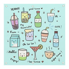 Drinks Cocktails Doodle Coffee Banner And Sign 3  X 3  by Apen