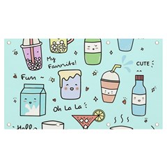 Drinks Cocktails Doodle Coffee Banner And Sign 7  X 4  by Apen