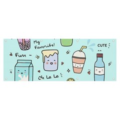 Drinks Cocktails Doodle Coffee Banner And Sign 8  X 3  by Apen