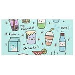 Drinks Cocktails Doodle Coffee Banner and Sign 8  x 4  Front