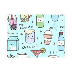 Drinks Cocktails Doodle Coffee Premium Plush Fleece Blanket (mini) by Apen