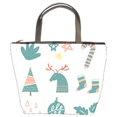 Reindeer Stars Socks Stick Bucket Bag by Apen