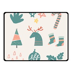 Reindeer Stars Socks Stick Fleece Blanket (small) by Apen