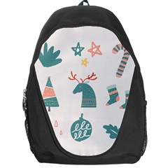 Reindeer Stars Socks Stick Backpack Bag by Apen