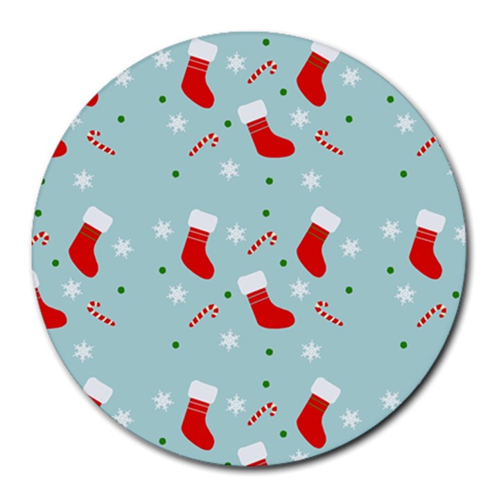 Christmas Pattern Round Mousepad