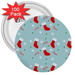 Christmas Pattern 3  Buttons (100 pack) 