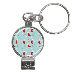 Christmas Pattern Nail Clippers Key Chain