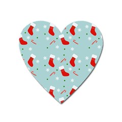 Christmas Pattern Heart Magnet