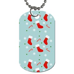 Christmas Pattern Dog Tag (One Side)