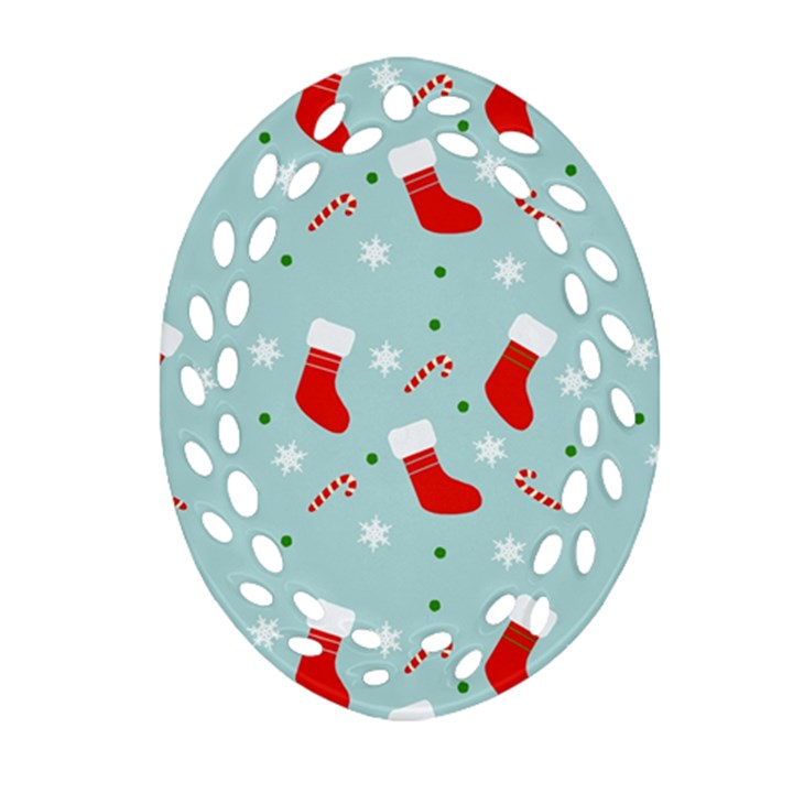 Christmas Pattern Ornament (Oval Filigree)