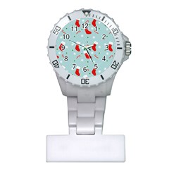 Christmas Pattern Plastic Nurses Watch