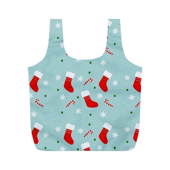 Christmas Pattern Full Print Recycle Bag (M)