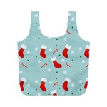 Christmas Pattern Full Print Recycle Bag (M) Back