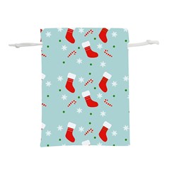 Christmas Pattern Lightweight Drawstring Pouch (L)