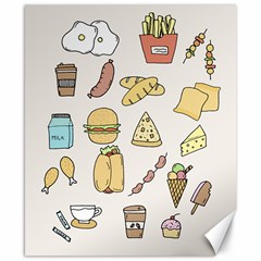 Dinner Meal Food Snack Fast Food Canvas 8  X 10  by Apen