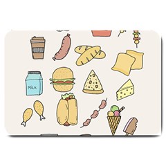 Dinner Meal Food Snack Fast Food Large Doormat by Apen