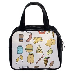 Dinner Meal Food Snack Fast Food Classic Handbag (two Sides) by Apen