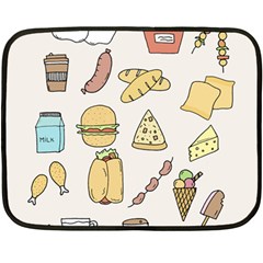 Dinner Meal Food Snack Fast Food Two Sides Fleece Blanket (mini) by Apen