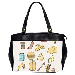 Dinner Meal Food Snack Fast Food Oversize Office Handbag (2 Sides) by Apen