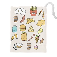 Dinner Meal Food Snack Fast Food Drawstring Pouch (5xl) by Apen