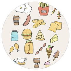 Dinner Meal Food Snack Fast Food Round Trivet by Apen