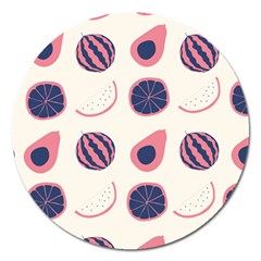 Fruits Halves Pattern Design Magnet 5  (round) by Apen