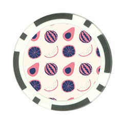 Fruits Halves Pattern Design Poker Chip Card Guard by Apen