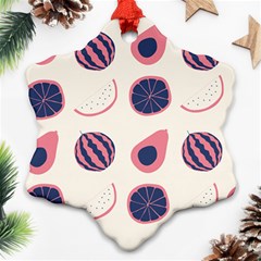 Fruits Halves Pattern Design Ornament (snowflake) by Apen