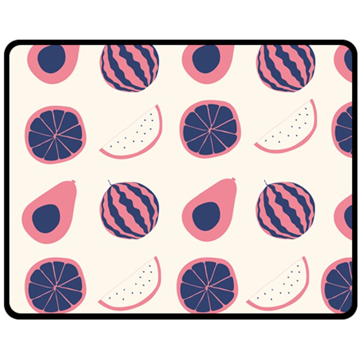 Fruits Halves Pattern Design Two Sides Fleece Blanket (Medium)