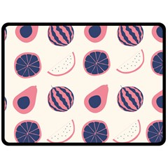 Fruits Halves Pattern Design Two Sides Fleece Blanket (large) by Apen