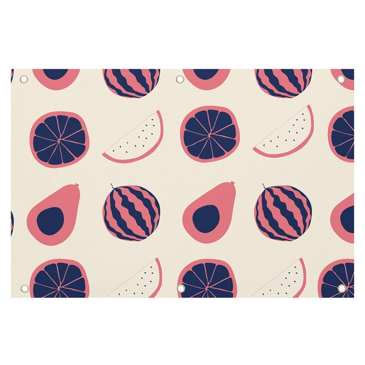 Fruits Halves Pattern Design Banner and Sign 6  x 4 