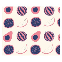 Fruits Halves Pattern Design Premium Plush Fleece Blanket (small) by Apen