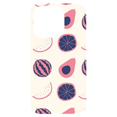 Fruits Halves Pattern Design Iphone 14 Pro Black Uv Print Case by Apen