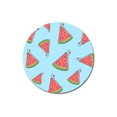 Watermelon Fruit Pattern Tropical Magnet 3  (round) by Apen