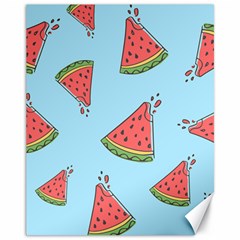 Watermelon Fruit Pattern Tropical Canvas 11  X 14 