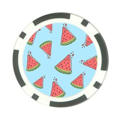 Watermelon Fruit Pattern Tropical Poker Chip Card Guard by Apen