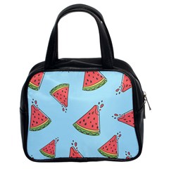 Watermelon Fruit Pattern Tropical Classic Handbag (two Sides) by Apen