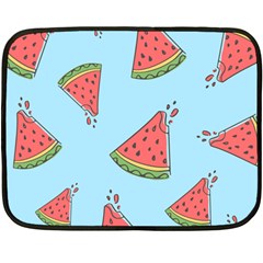 Watermelon Fruit Pattern Tropical Fleece Blanket (mini) by Apen